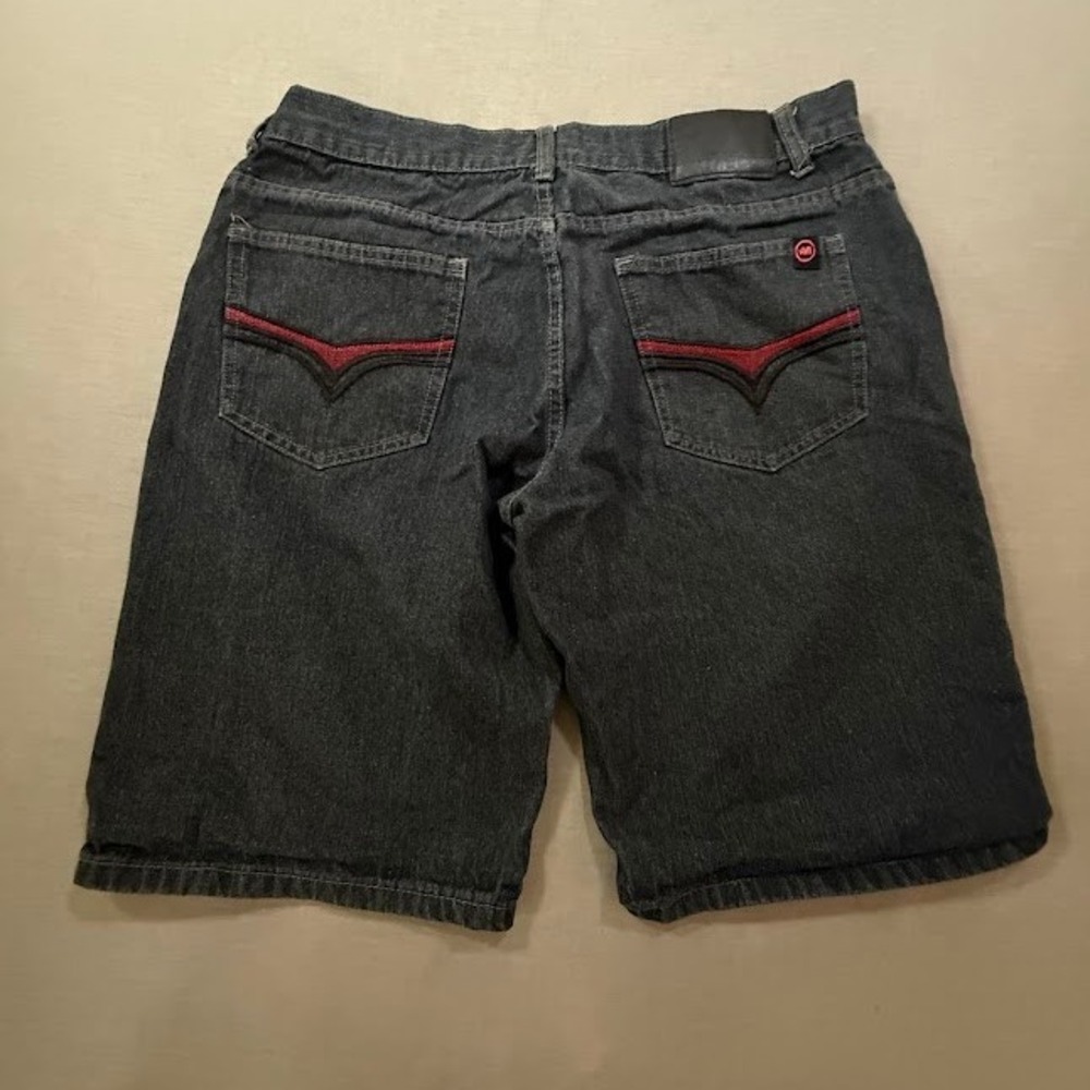 Mecca‎ Denim Shorts Mens Size 36x12 Dark Wash Relaxed Streetwear Y2K